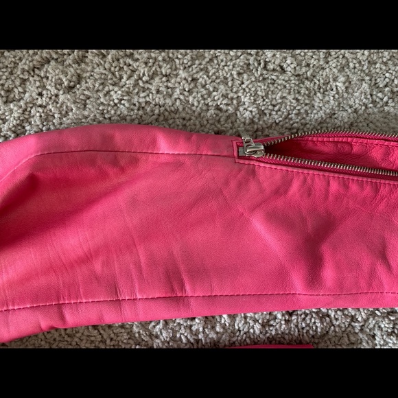 Danier leather fitted jacket - Hot Pink - Picture 5 of 10